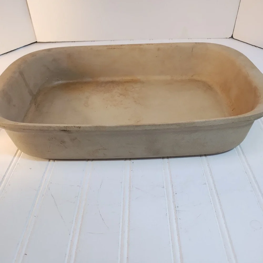 Vintage Pampered Chef Family Heritage Stoneware Rectangular Baker 9x13 Casserole